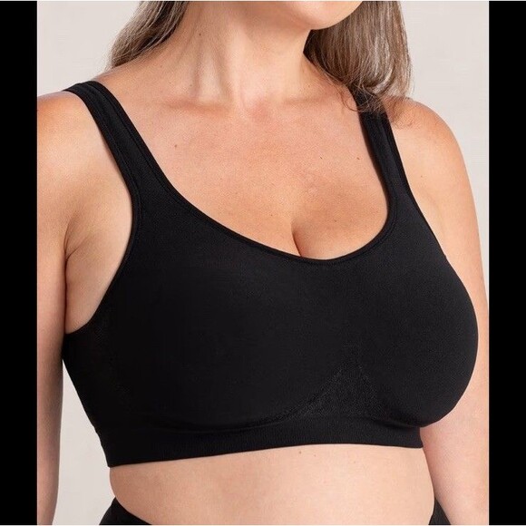 Truekind Everyday Comfort Convertible Straps Wireless Black Shaper Bra 4XL New - Picture 1 of 7